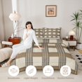 thumbnail image 3 of Manfei Retro Grid Twin Comforter Sets,Classic Plaid Bedding Set,Brown Gray,Black Reversible,2-Piece,1 Comforter and 1 Pillowcase,2-Piece,1 Comforter and 1 Pillowcase, 3 of 7