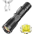 thumbnail image 1 of Super Bright 16000 Lumen Rechargeable LED Torch, High Power XHP99 Tactical Flashlight Zoomable 5 Mdoes Camping Torches, 1 of 5