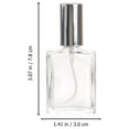 thumbnail image 2 of Omeite Flat square transparent spray perfume glass bottle empty bottle refilling bottle 4pcs (silver lid), 2 of 6