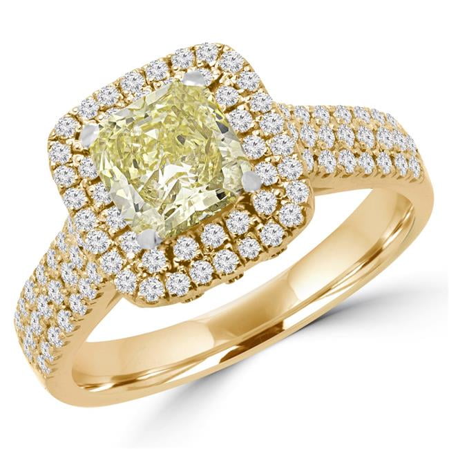 Majesty Diamonds Md160428 P 2 5 Ctw Cushion Cut Fancy