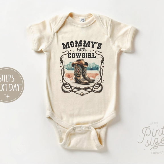 Baby Bodysuit BELLA CANVAS Mommy'S Little Cowgirl Onesie - Country Girl Bodysuit - I Love Mommy Baby Onesie