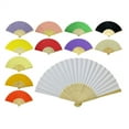 thumbnail image 2 of 10 PAPER FANS Folding Hand Fan Wedding Gift Party Favor Bamboo Set Lot Ten Pcs, 2 of 12