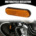 thumbnail image 2 of Reflector universal de 2 piezas de 3,98 "x 1,18" - Reflector de seguridad ovalado para motocicleta y bicicleta que aumenta la visibilidad y la seguridad en la carretera - Plástico naranja, 2 of 8