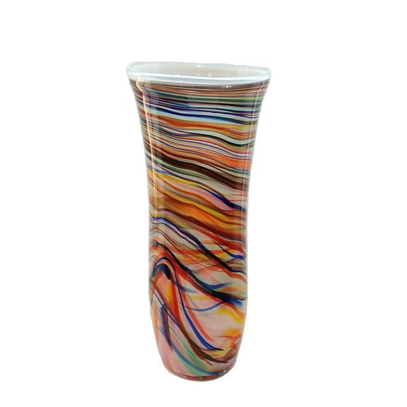 Elegant and Modern Decorative Classical Glass and Marble Vase for Housewarming Gift - 22.8 Inch Glass Vase, Treasure