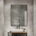 thumbnail image 2 of Decor Wonderland B0061LK60 24 x 32 in. Vanta Rectangular Black Metal Framed Wall Mirror with Dual Mounting Brackets, 2 of 5