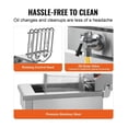 thumbnail image 3 of Deep Fryer 11.6Qt, 1500W Electric Countertop Fryer, Stainless Steel Single Oil Fryer with Timer & Temp Control, Overheat Protection for Restaurant & Kitchen, 3 of 6