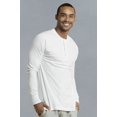 thumbnail image 1 of Knocker Men's Crew Neck Solid Cotton Henley Shirt, 1 of 2