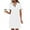 c01White, variant on JGGSPWM Women's Solid Dresses Short Sleeve V Neck Casual Summer Breathable Comfy Mini Shirt Dress with Pockets Purple M