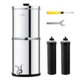 thumbnail image 1 of 1.5G Gravity-fed Water Filter Countertop System Stainless Steel 2 Filters, 1 of 9