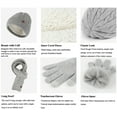 thumbnail image 3 of Winter Beanie Hat Scarf Gloves Set for Women Men Warm Wool Beanie Long Scarf Neck Warmer Touchscreen Gloves 3 in 1 Set, 3 of 6