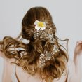 thumbnail image 3 of BESTONZON 5 Pcs Hawaiian Plumeria Flower U-shaped Clip Hair Clip Bridal Barrette Hairclip Hair Accessory for Tropical Beach Party Wedding Event Decoration(4.5CM Yellow), 3 of 5