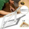 thumbnail image 1 of Advanced Angle Finder Tool, Precision Angle Ruler and Protractor for Woodworking, Construction and DIY Projects, Angle Finder, Measuring Tool,Silver,1PC, 1 of 9