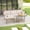Light Brown + Beige, variant on Costway 3 PCS Corner Patio Furniture Cushioned Sofa Set with Small Coffee Table Outdoor