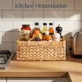 thumbnail image 6 of Best Choice Products Handwoven Silverware Organizer w/ Handle, 5 Compartment Flatware Organizer - Natural, 6 of 8