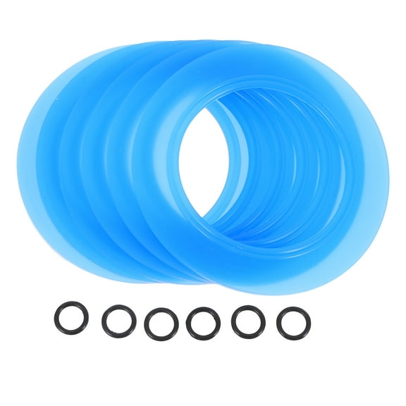 6-Pack Silicone Flush Valve Seals Replacement for Toilet Tank Gaskets, Leakproof Washers, and Easy to Install