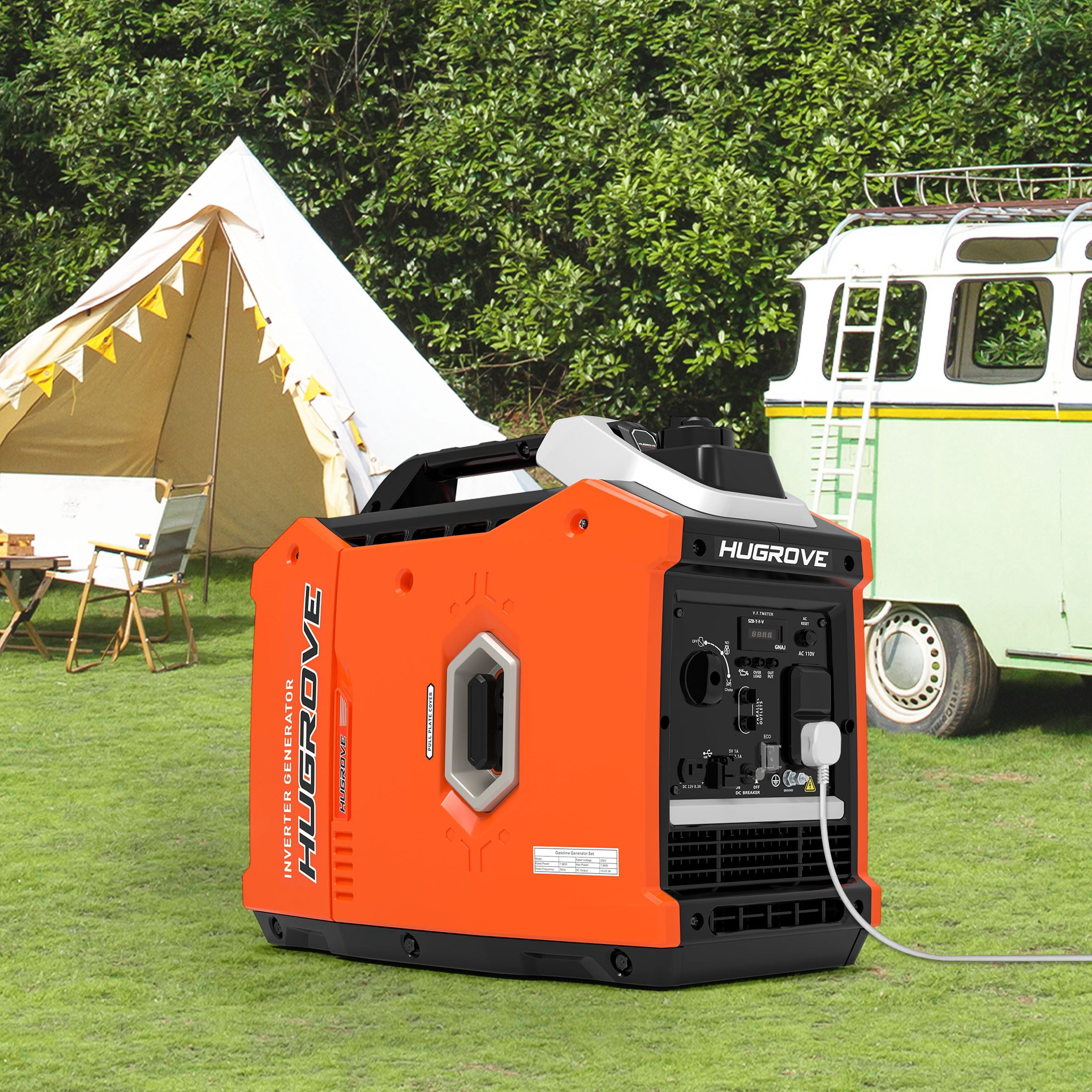 Segmart 2200W Portable Inverter Generator, Gas Powered Super Quiet Generator with 6H Runtime, Eco-Mode, Ultra Lightweight Design for Camping, Home Backup & RV Use, EPA Compliant