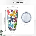 thumbnail image 4 of KLL Colorful Butterflies Print 40oz Stainless Steel Insulated Car Cup with Spillproof Lid - Keep Your Drink Hot or Cold on the Go-Straw Two-piece Set, 4 of 8