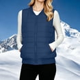 thumbnail image 4 of DailyTrove Women Ribbed Baseball‑Collar Horizontal‑Quilted Sleeveless Vest, Casual Layering Gilet, 4 of 9