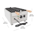 thumbnail image 2 of GorillaRock Taiyaki Iron | Electric Taiyaki Machine | 6 Close-Mouth Fish Shaped Waffles | Nonstick Coating | Wooden Handles, 2 of 9