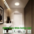 thumbnail image 3 of Motion Sensor LED Ceiling Light, 6inch 120V LED Flush Mount Round Lighting Fixture, 10W 700lm LED Closet Light for Indoor/Outdoor, Porches, Closet Rooms, Stairs, Hallways, 3000K Warm White, 3 of 9