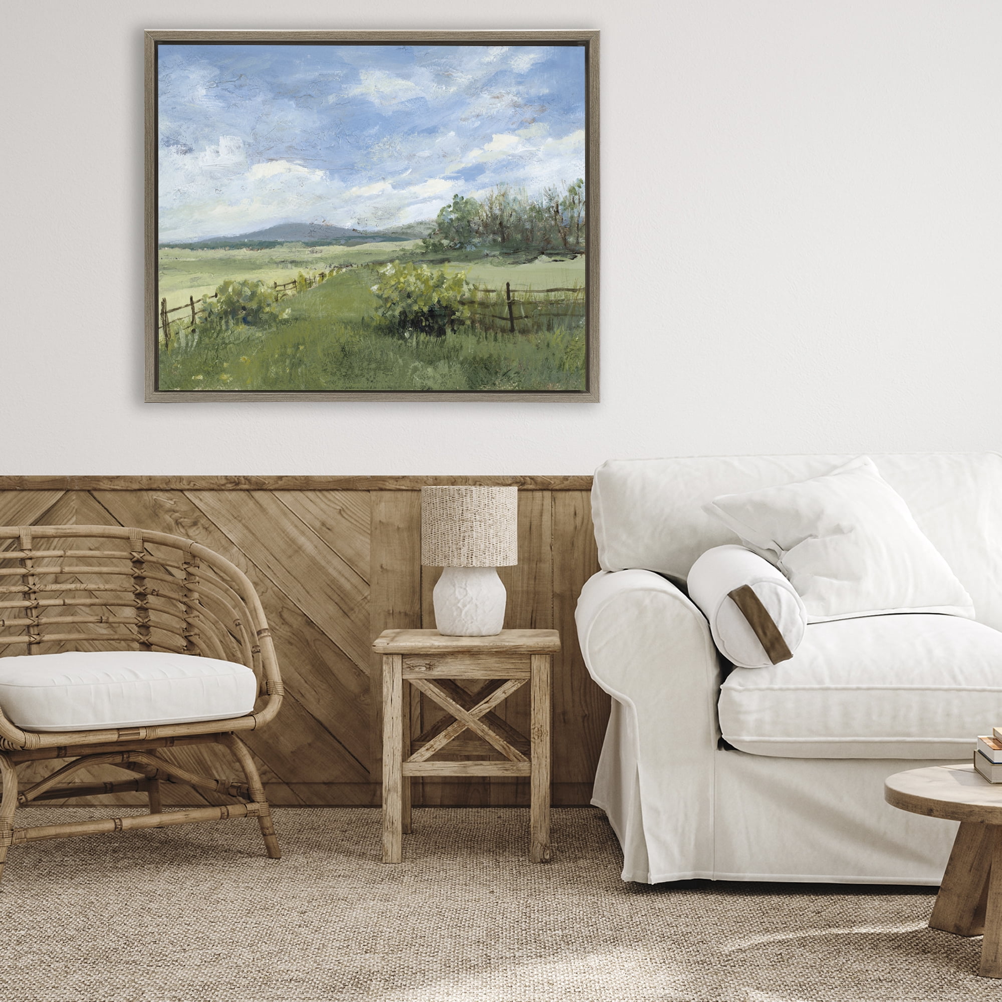 Stupell Industries Thank You Nature Landscape Brown Framed Floater Canvas Wall Art, design by Lanie Loreth