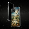 thumbnail image 6 of DistinctInk Hybrid (Acrylic / TPU) Clear Slim Fit Case for Apple iPhone 15 (6.1" Screen) - "Amygdala: Basking in Middle-Eastern Tranquility", 6 of 8