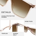 thumbnail image 5 of Fozono Oversized Flat Top Shield Sunglasses, Unisex One Piece UV Protection, 5 of 6