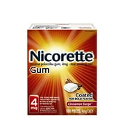 6 Pack - Nicorette Gum 4 mg Cinnamon Surge 100 Each