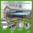 thumbnail image 3 of ECOLINEAR Carport 10x20 ft Heavy Duty Carport, Outdoor Potable Garage with 4 Adjustable Height 8.7 ft to 10.2 ft, Carport Canopy Anti UV All-Season Waterproof Tarp, Car Canopy for Trucks, Boats,Yello, 3 of 6