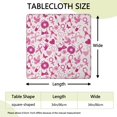 thumbnail image 2 of Pink Breast Cancer and Love Square Fitted Tablecloth with Elastic Edge,Square Table Cover,Washable Elastic Table Cover for Home Kitchen Party Decor 34"x34", 2 of 6