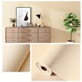 thumbnail image 4 of CAROOTU Faux Linen Textured Wallpaper Removable Self Adhesive Stick Contact Paper Wall, 4 of 7