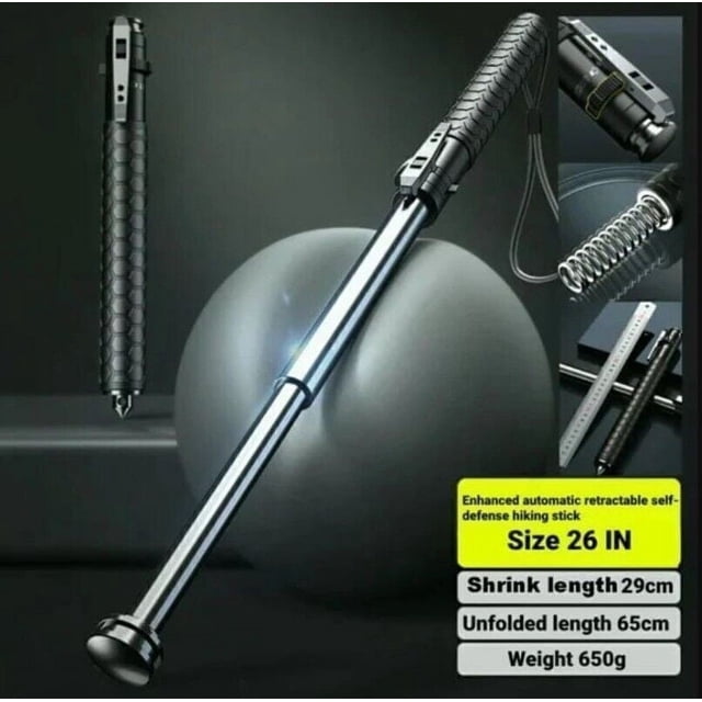 Bastón de senderismo retráctil automático mejorado Styleshaus Bastones de trekking