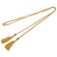 thumbnail image 3 of 2PCS Woven Tassel Belt Knot Decorated Waist Chain Waist Rope, Gold & Navy Blue, 3 of 10