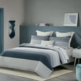 thumbnail image 2 of SLEEPBELLA Striped Quilt Set California King Size 3Pcs, Blue & Navy Striped Patchwork Pattern All Season Lightweight Coverlet Sets(Cal King 112x104, Blue Patchwork), 2 of 7