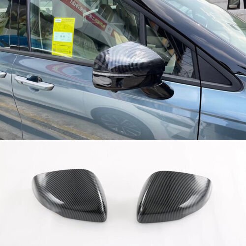 for Kia Carnival 2022-2024 Carbon Fiber ABS Rearview Mirror Cover Wing Trim Caps