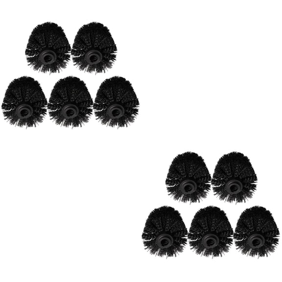 10 Pcs Brush Replacing Clean Useful Heads Black Toilet Cleaner Refill Bathroom