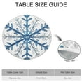 thumbnail image 6 of Seasonal Celebration Round Table Cover, 44 Inch Diameter with Full Elastic Hem and a Beautiful Printed Snowflake Theme for Dining, 6 of 6