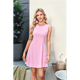 thumbnail image 3 of Vestido Mini de Fiesta con Cuello Redondo Sin Mangas, Rosa, Talla XXL, 3 of 6