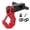 Hook & Hitch Receiver [Red], variant on AMBULL Tow Hook with 2" Hitch Receiver, Shackle Hitch Receiver 10T (22,046 lbs) WLL - Quick Connect Off-Road Rescue Hook with Safety Latch, Recovery Hook Hitch Lock for 4x4 Truck SUV, Red Black