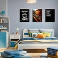 thumbnail image 4 of d Basketball Posters Wall Art Set of 3 - Inspirational Sport Theme Print Canvas Wall Decor Black White Basketball Motivational Quotes Painting Picture Artwork for Teen Boys Room Decor 16×24 In, 4 of 7