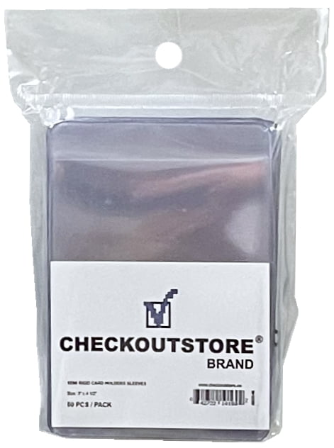 1,000 CheckOutStore Clear Semi Rigid Card Holders (3 x 4 1/2 in)