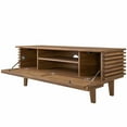 thumbnail image 5 of Contemporary Modern Urban Designer Living Room Lounge Club Lobby Media TV Stand Storage Set, Wood, Natural Walnut Brown, 5 of 7