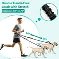 thumbnail image 2 of PetAmi Premium Hands Free Dog Leash for 2 Dogs, Adjustable Waist Belt Leash for Dog Walking, Fanny Pack Accessories Bag Dual Bungee Leash for Running, Hiking, Jogging, Biking, Purple, 2 of 8