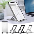 thumbnail image 2 of Holloyiver Cell Phone Stand, Fully Foldable Kickstand, Multi-Angle Adjustable Aluminum Alloy Metal Portable Dock Cradle Thick Case Friendly for Most Phones, 2 of 9