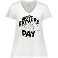 thumbnail image 3 of Inktastic Happy Father's Day Parent-Child Fist Bump Women's Plus Size V-Neck T-Shirt, 3 of 5