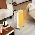 Top Rated Oil Filled Space Heaters Costway 1500W Indoor Use Powered Oil Filled Space Heater Electric