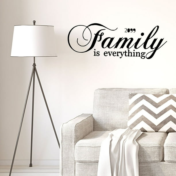 Family Text Pattern Removable Peel and Stick Wall Decals Sticker Decor