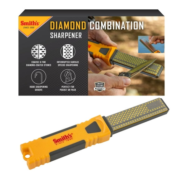 Afilador con combinación de diamantes Smith's DCS4 de 10 cm con anzuelo