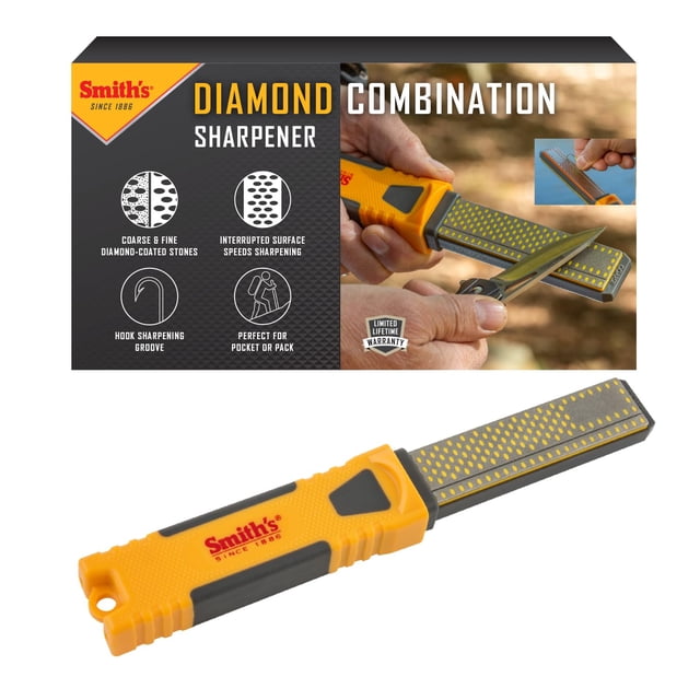 Afilador con combinación de diamantes Smith's DCS4 de 10 cm con anzuelo