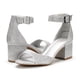 thumbnail image 2 of Sandalia DREAM PAIRS Tacón Grueso 5.6 cm Hebilla Ajustable Plata, 2 of 6